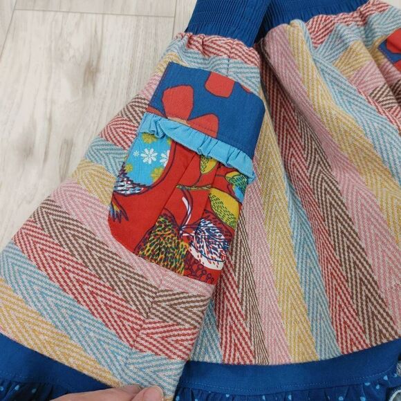 Wild Flowers School Spirit Skirt Girls Size 6 Striped Polka Dot Ruffle Floral. - Picture 8 of 9